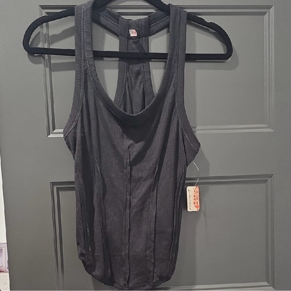 #44 FP Movement by Free People Charcoal Tank Top NWT